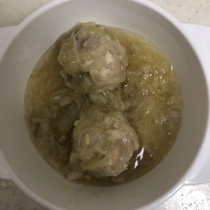 【離乳食】鶏団子＆キャベツの中華風煮